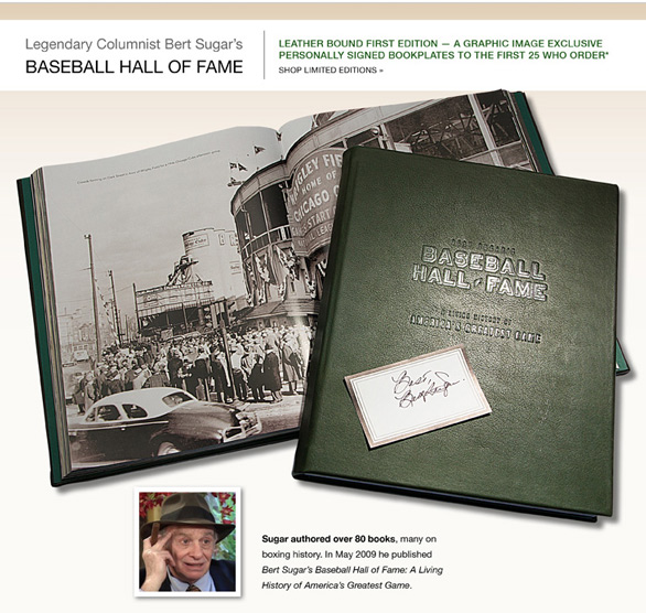 Limited Edition Leather Bound Baseball Hall of Fame book and receive a bookplate signed by the author!